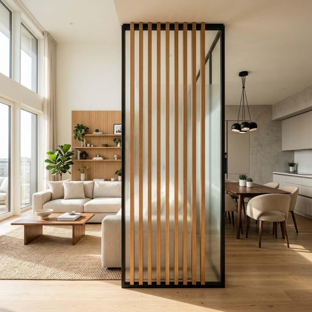 Стеновые панели и перегородки: зонирование квартиры без потери света и пространства